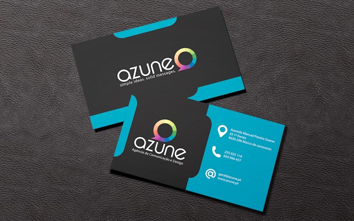 cartões de visita Azune